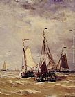 The Departure of Tobias Paintings - Preparations for Departure by Hendrik Willem Mesdag